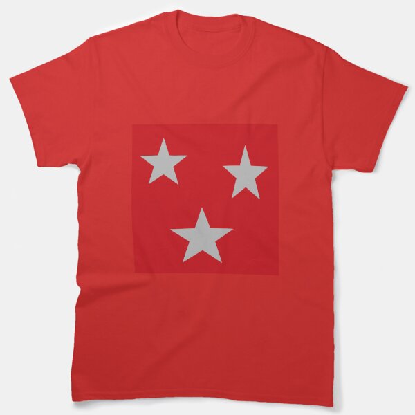 Grey stars red pattern Classic T-Shirt