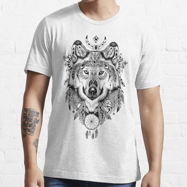 Camiseta «Playera slim fit de lobo» de mohaur | Redbubble