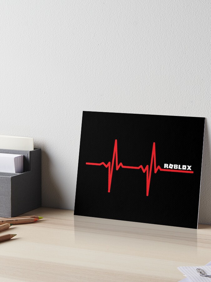 Roblox Noob Gamer Heartbeat Art Board Print By Nice Tees Redbubble - heartbeat roblox