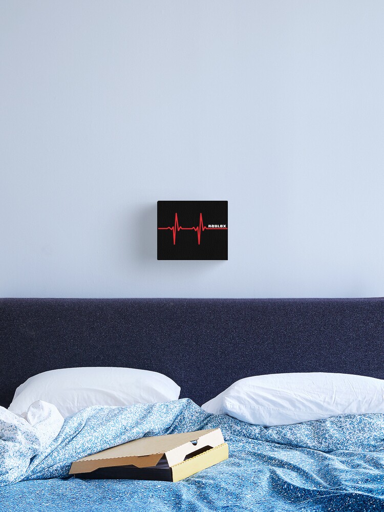 Roblox Noob Gamer Heartbeat Canvas Print By Nice Tees Redbubble - heartbeat roblox