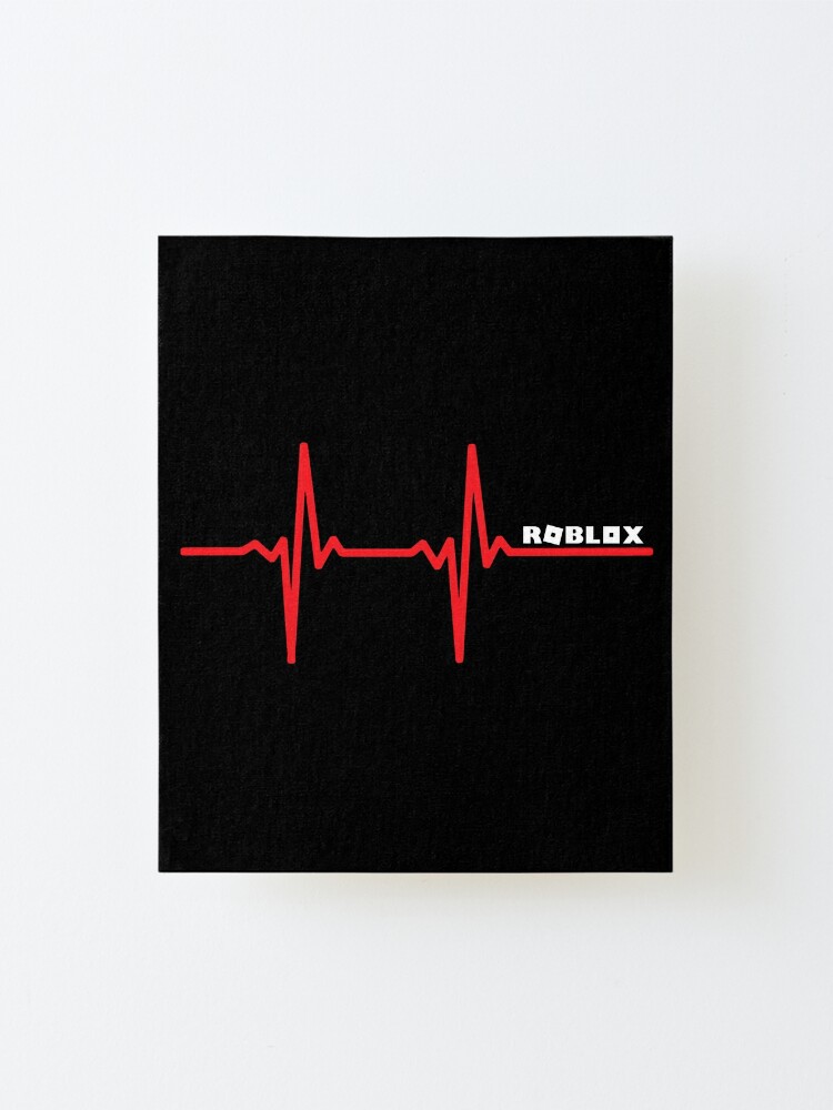 Roblox Noob Gamer Heartbeat Mounted Print By Nice Tees Redbubble - heartbeat roblox