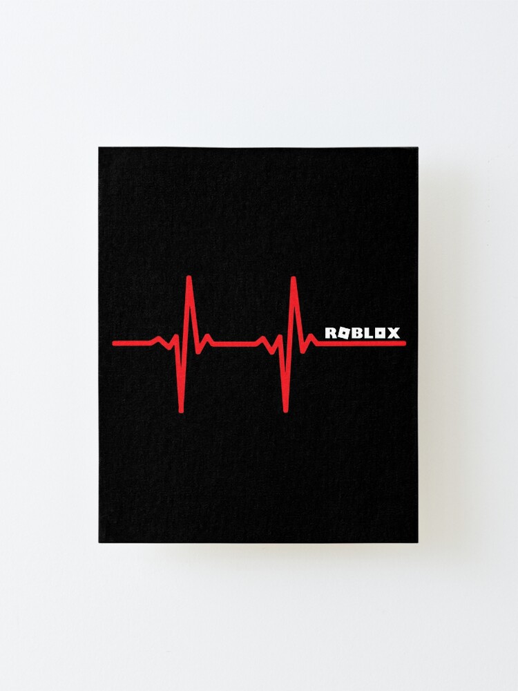 Roblox Noob Gamer Heartbeat Mounted Print By Nice Tees Redbubble - heart beat roblox