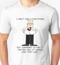 Camiseta unisex Dilbert, no lo sé todo