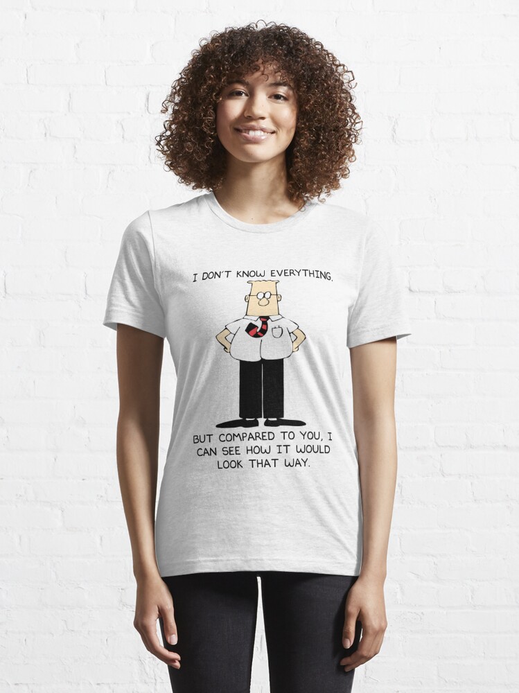 Alternate view of Dilbert I Don't Know Everything Essential T-Shirt