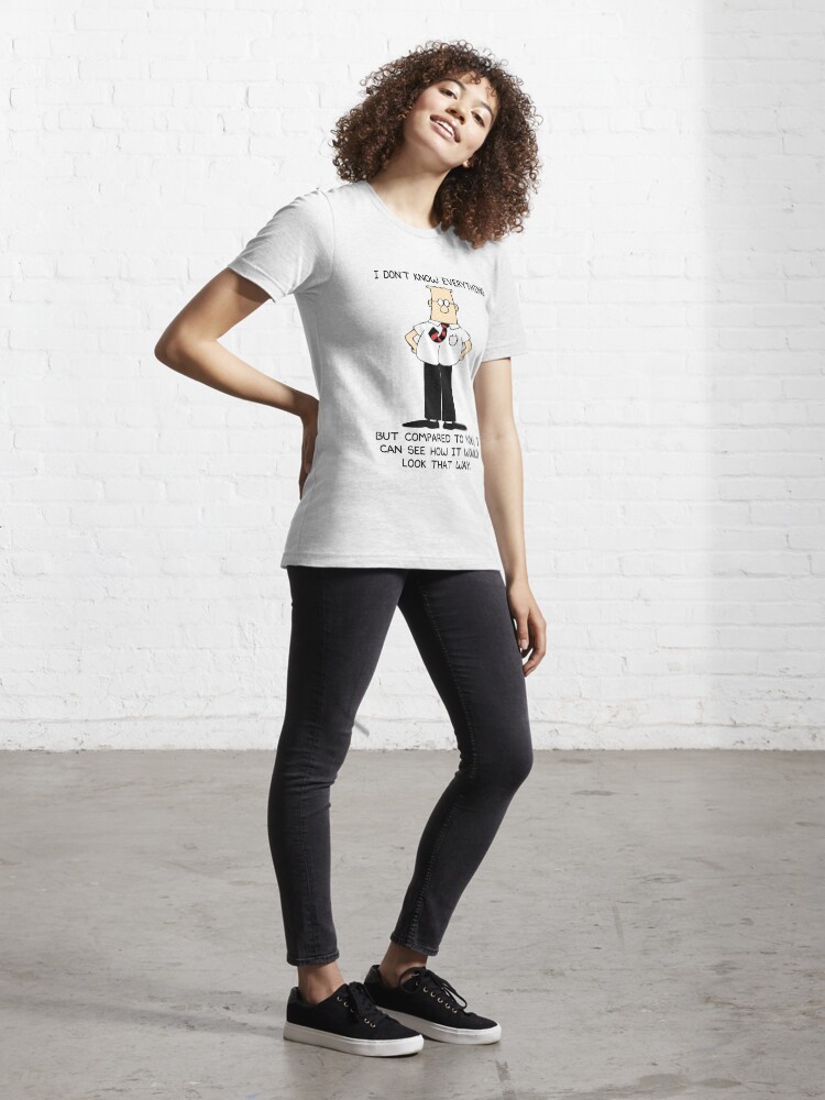 Alternate view of Dilbert I Don't Know Everything Essential T-Shirt