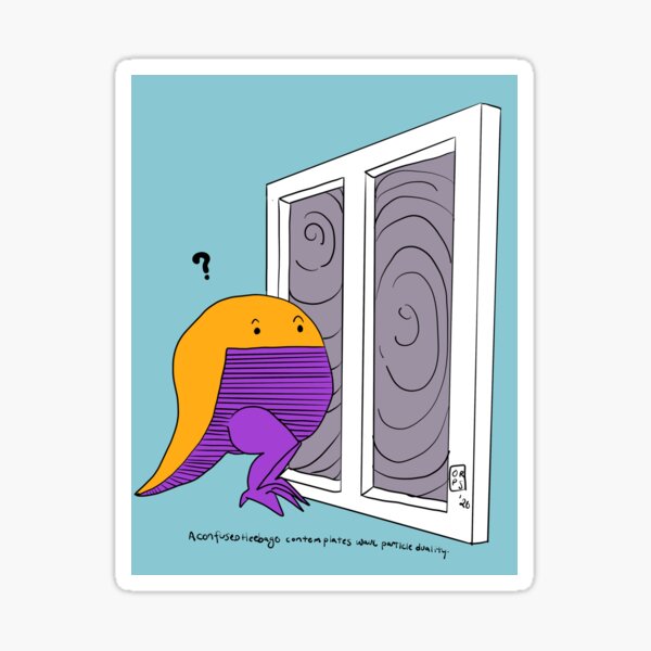 Wave particle duality Sticker