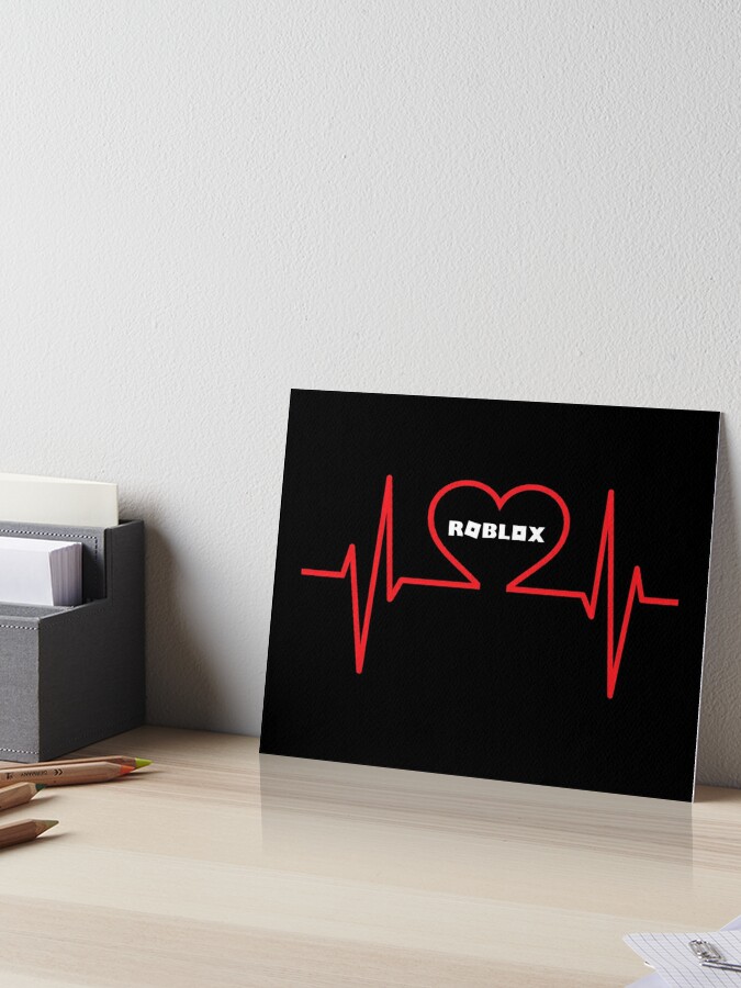 Roblox Noob Gamer Heartbeat Art Board Print By Nice Tees Redbubble - roblox amazing heartbeat issue