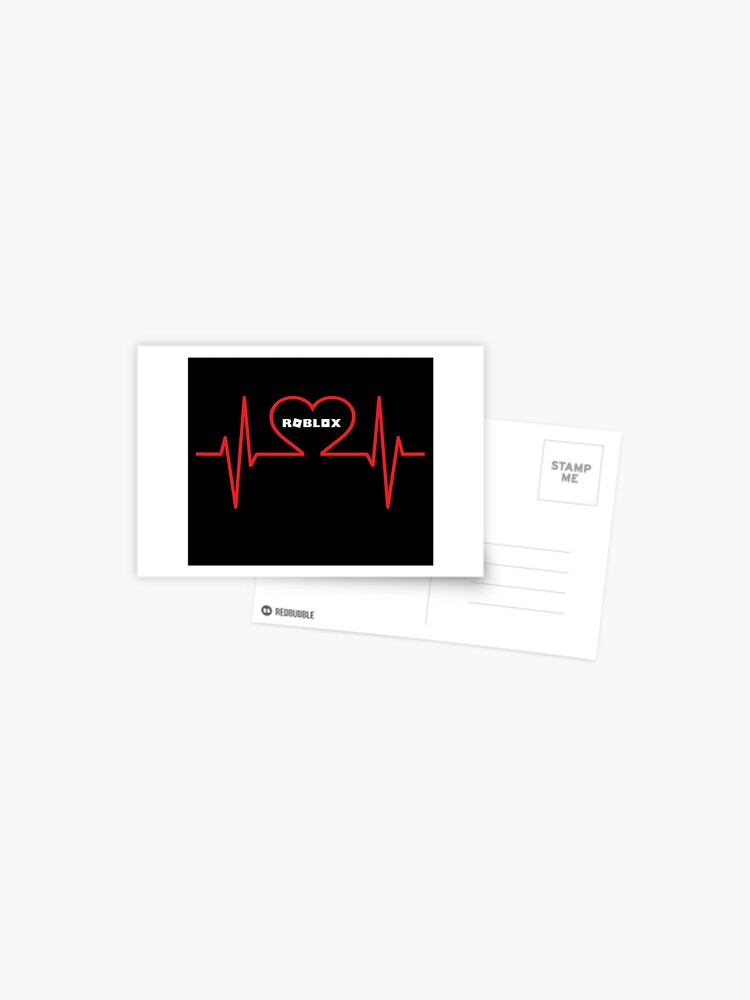 Roblox Noob Gamer Heartbeat Postcard By Nice Tees Redbubble - heart beat roblox