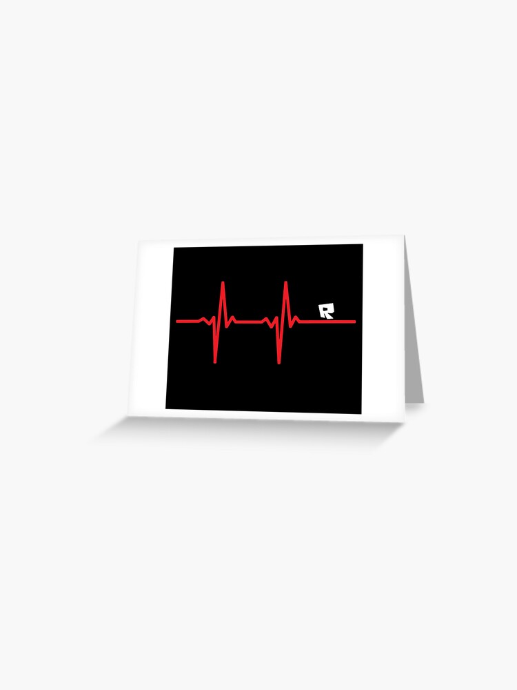 Roblox Noob Gamer Heartbeat Greeting Card By Nice Tees Redbubble - roblox noob poster by nice tees redbubble