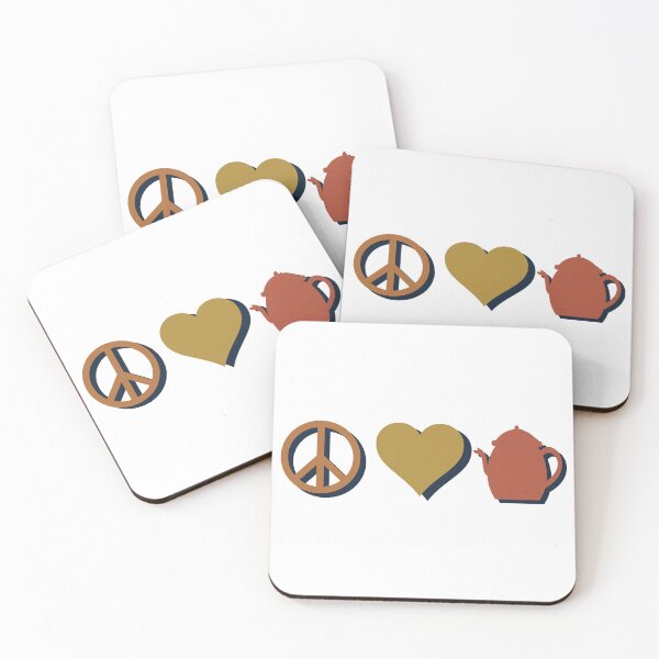 Item preview, Peace Love and Tea designed and sold by Logo-A-GoGo.