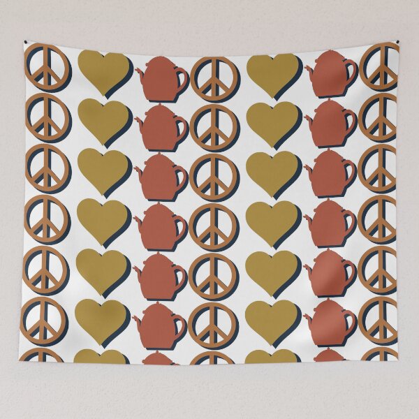 Item preview, Peace Love and Tea designed and sold by Logo-A-GoGo.