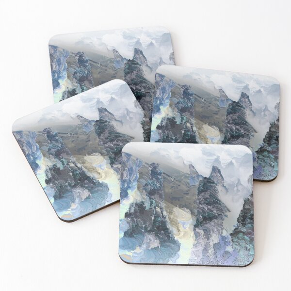 Item preview, Abstract mountain peaks  designed and sold by S Y N T H R E A L M.