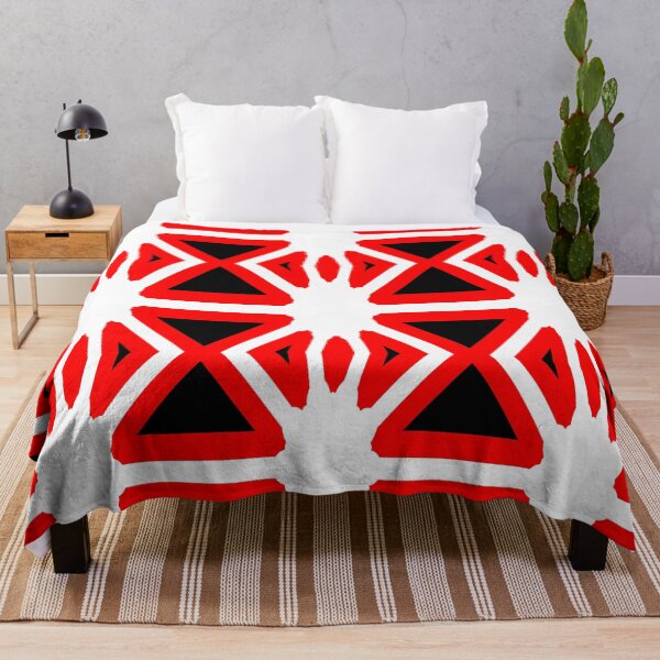 Item preview, Black, red and white color blast abstract pattern designed and sold by tetibright.