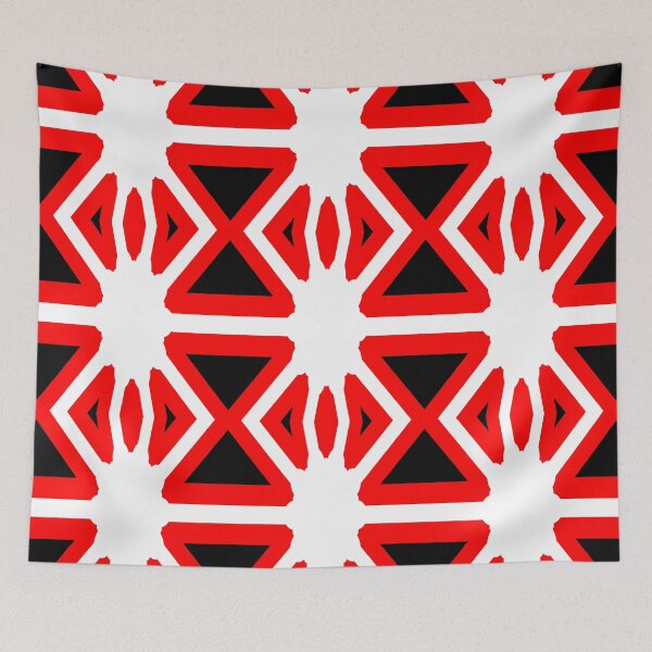 Item preview, Black, red and white color blast abstract pattern designed and sold by tetibright.