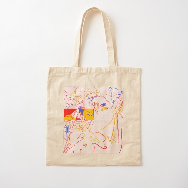 BTS V Primary Colors Digital Drawing Cotton Tote Bag