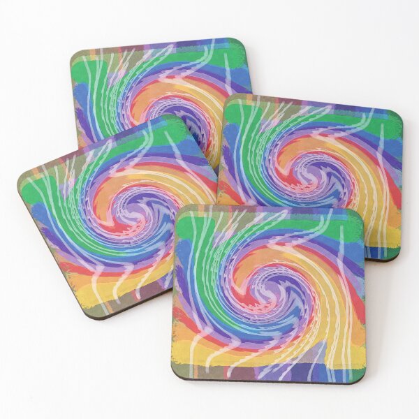 Item preview, Hippie Rainbow Swirl Abstract designed and sold by jocelynsart.