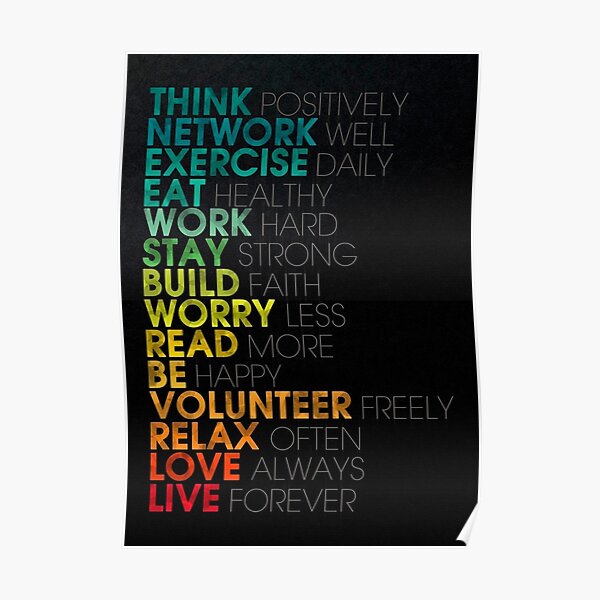 Inspirational To Do List Poster