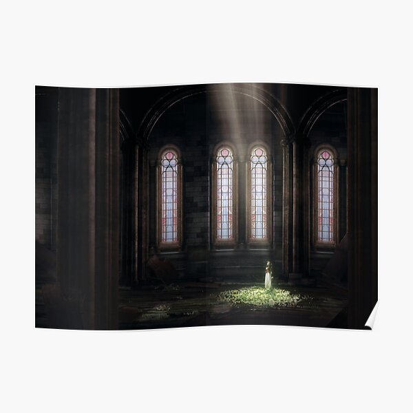 Flowers blooming in the church (35 prints left!) Poster