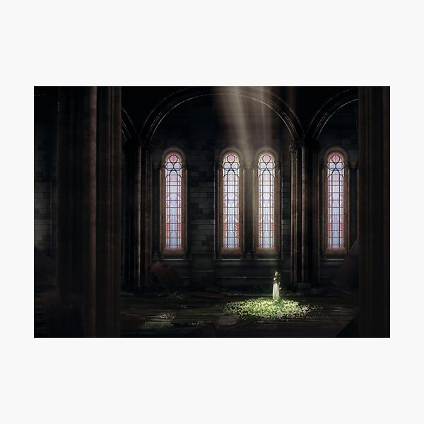 Item preview, Flowers blooming in the church (35 prints left!) designed and sold by orioto.