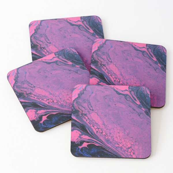 Item preview, Black and Pink Paint Pour Print designed and sold by RebHep.