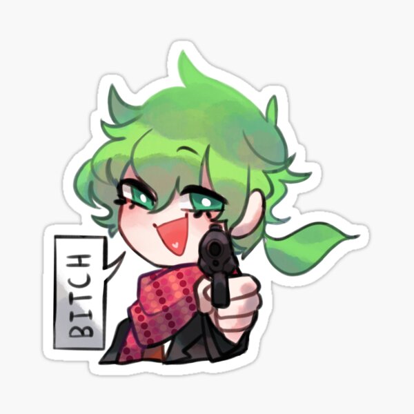 "YTTD - Midori with a gun" Sticker by MikiSatanicDuck Redbubble.