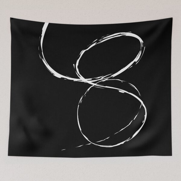 Item preview, Black Abstract line art 9  designed and sold by MinimalStudio.