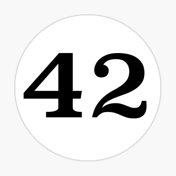 Number 42 Baseball Classic Round Sticker | Zazzle