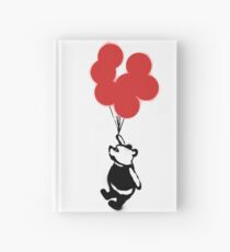 Flying Balloon Bear - Red Balloons Version Hardcover Journal