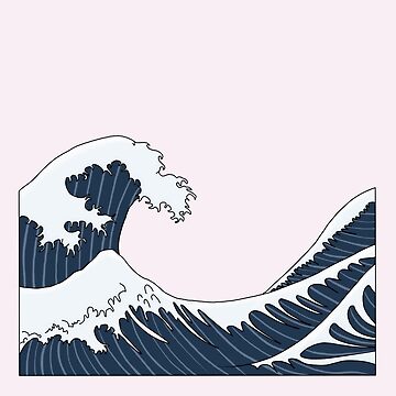 Artwork thumbnail, Aesthetic blue great wave by Pastel-PaletteD