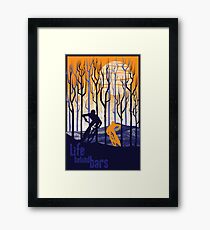 Lámina enmarcada Ilustración retro de cartel de bicicleta de montaña