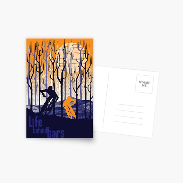 Item preview, retro mountain bike poster illustration designed and sold by SFDesignstudio.