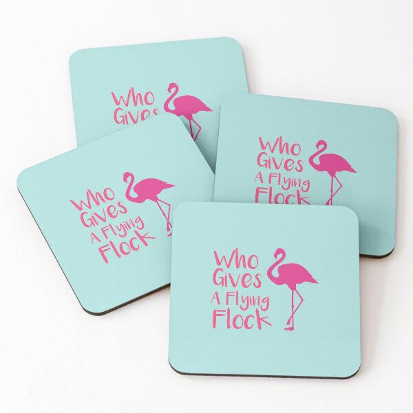 Item preview, Who Gives a Flying Flock? Funny Pink Flamingo Quotes Gift Idea. designed and sold by cutitoutsir.