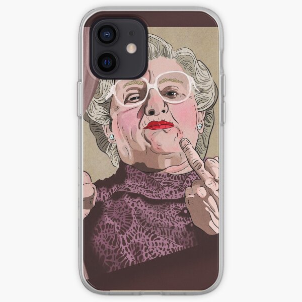 Mrs Doubtfire middle finger - Illustration - Robin Williams - Film iPhone Soft Case
