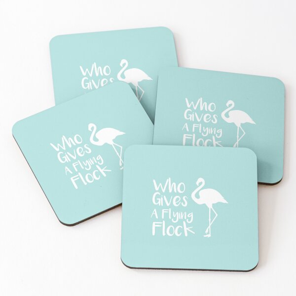 Item preview, Who Gives a Flying Flock? Funny Pink Flamingo Quotes Gift Idea. designed and sold by cutitoutsir.