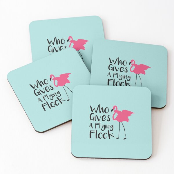 Item preview, Who Gives a Flying Flock? Funny Pink Flamingo Quotes Gift Idea. designed and sold by cutitoutsir.