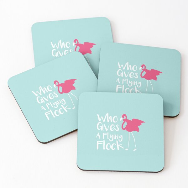 Item preview, Who Gives a Flying Flock? Funny Pink Flamingo Quotes Gift Idea. designed and sold by cutitoutsir.