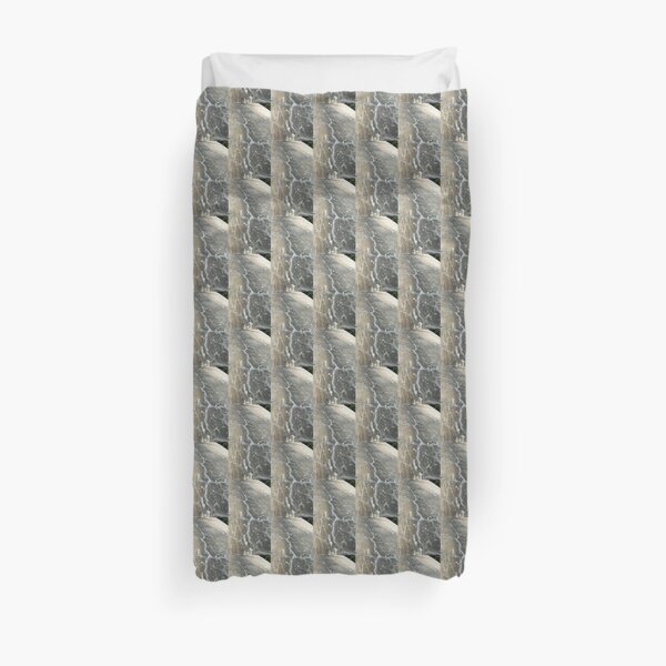 Cracked Cement, Abstract Photography by Courtney Hatcher Duvet Cover