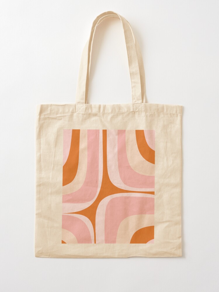 Orange Canvas Tote Bag Minimal Style Tote Bag Tote Bag With 