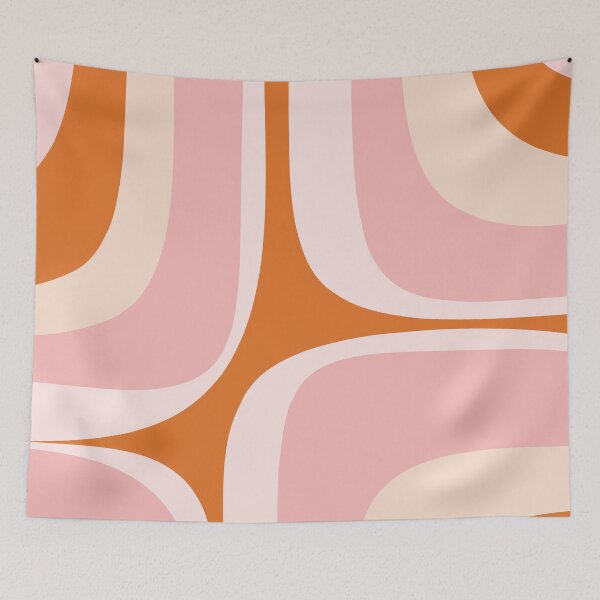 Item preview, Retro Groove Pink and Orange Minimalist Abstract designed and sold by kierkegaard.