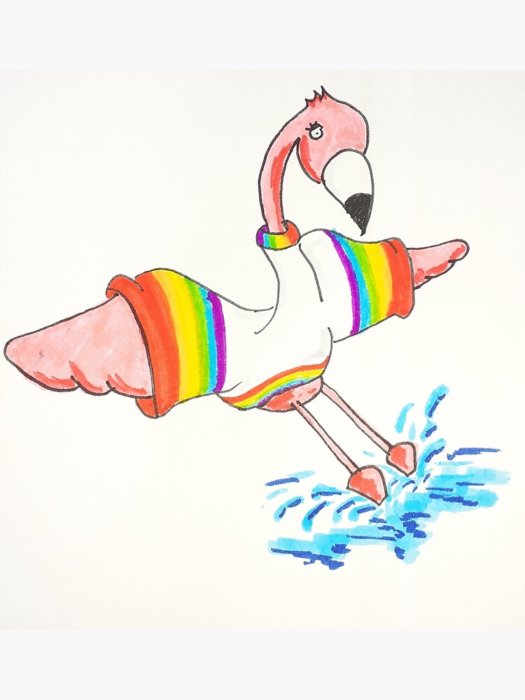 "Rainbow Flamingo" Art Print for Sale by JD-P | Redbubble