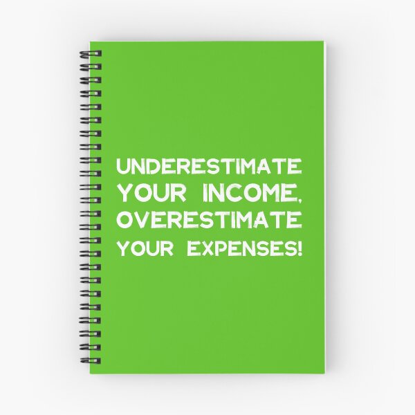 Item preview, Underestimate Your Income, Overestimate Your Expenses! | Money | Budget | Quotes | Green designed and sold by Wintre2.