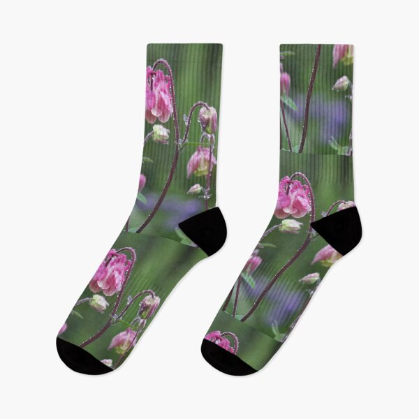 Item preview, Pink aquilegia after the rain. designed and sold by Latch Farm  Studios.