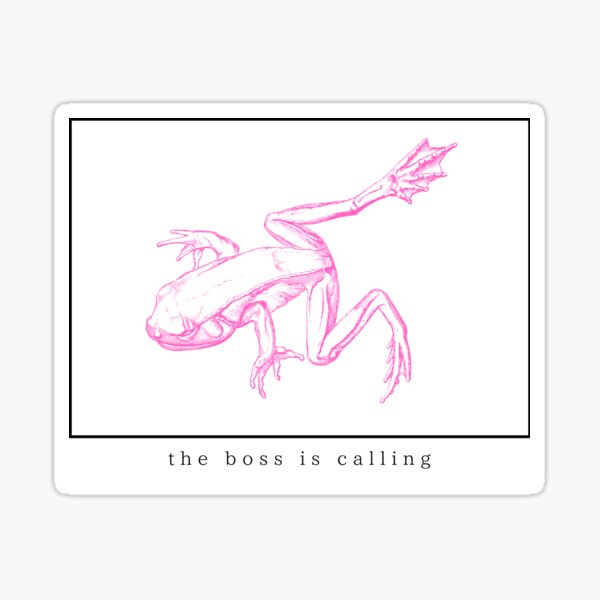 téléphone rose grenouille Sticker
