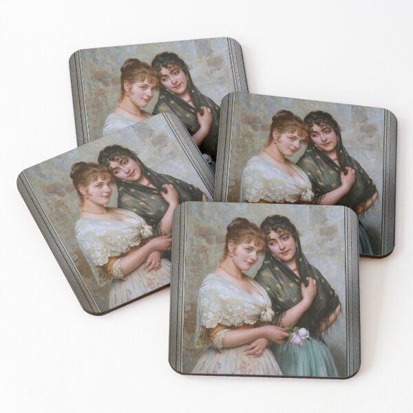 Item preview, Two Venetian Women by Eugene de Blaas Classical Art Old Masters Reproduction designed and sold by Xzendor7 Digital Art Creations.