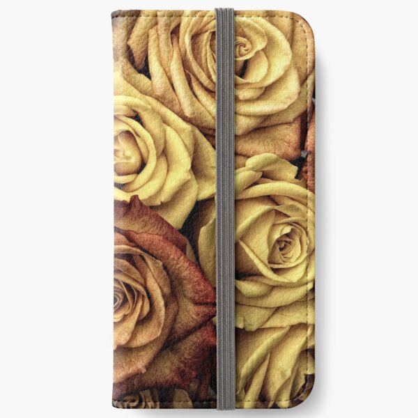 Golden Brown Roses iPhone Wallet