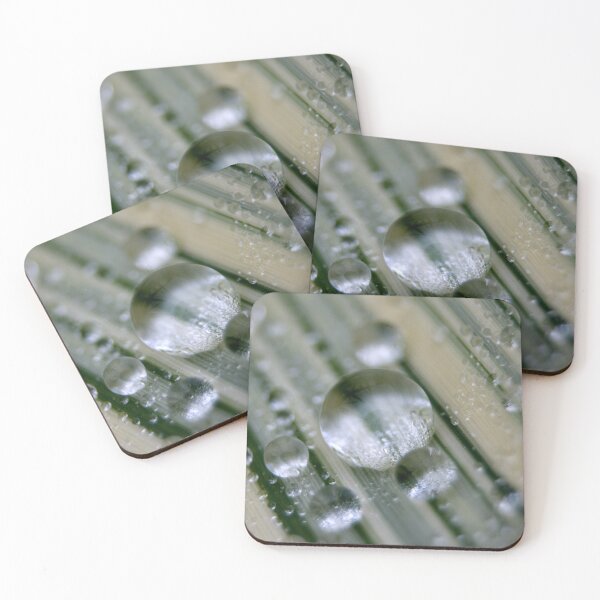 Item preview, Abstract rain on variegated leaves designed and sold by Latch Farm  Studios.