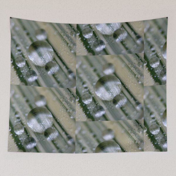 Item preview, Abstract rain on variegated leaves designed and sold by Latch Farm  Studios.