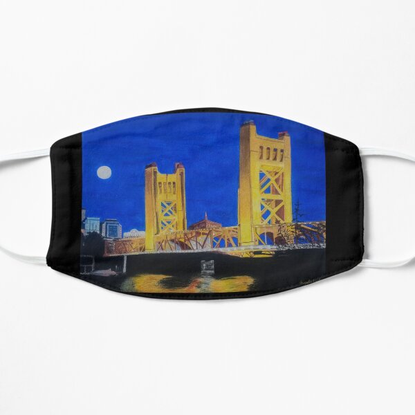 Sacramento Tower Bridge Flat Mask