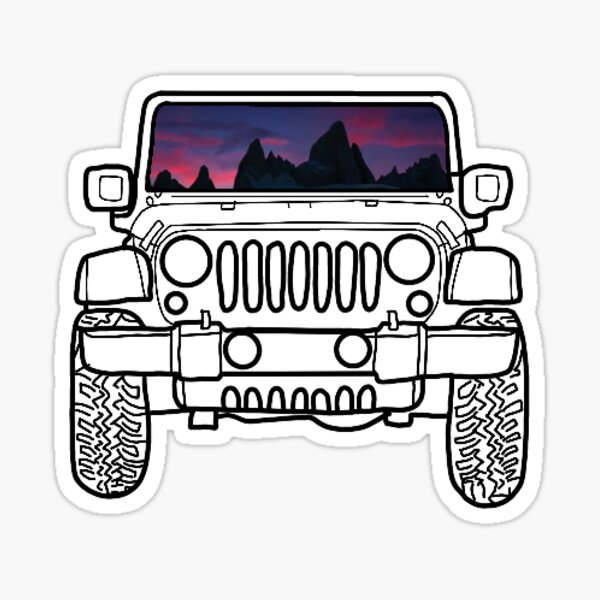 JEEP forest decal tree graphic custom sticker Wrangler patriot cherokee limited