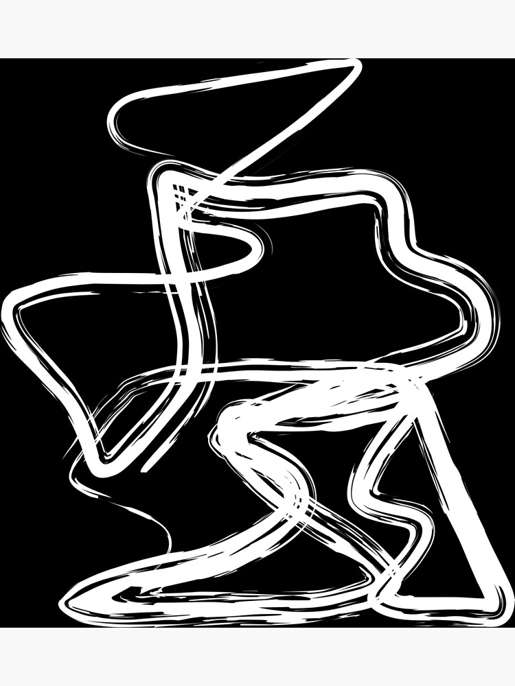 "Black Abstract line art 10" Poster for Sale by MinimalStudio Redbubble